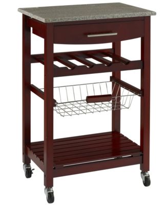 Linon Home DÃ©cor - Linon Karly Granite Top Kitchen Island, Direct Ship