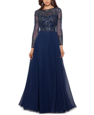 XSCAPE - Embellished Chiffon Gown