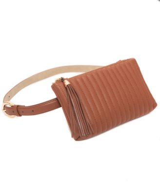 INC International Concepts - Channel-Stitch Convertible Belt Bag