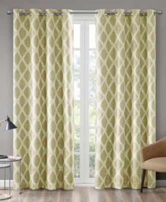 SunSmart - Blakesly 50" x 95" Textured Ogee Ikat-Print Blackout Window Panel