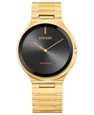 Citizen - Unisex Stiletto Gold-Tone Stainless Steel Bracelet Watch 39mm