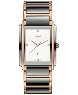 Rado - Women's Swiss Automatic Integral Diamond Accent Two-Tone High Tech Ceramic & Stainless Steel Bracelet Watch 38mm