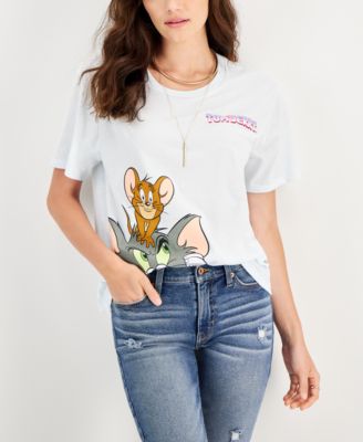 Love Tribe - Juniors' Tom And Gerry Graphic T-Shirt