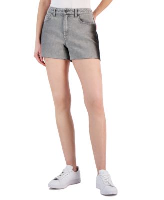 INC International Concepts - Women's High Rise Frayed Hem Denim Shorts