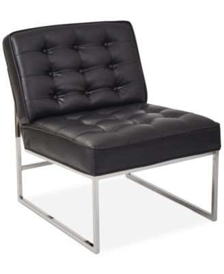Office Star - Wide Faux-Leather Accent Chair,