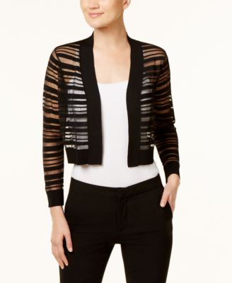 Calvin Klein - Sheer-Stripe Shrug