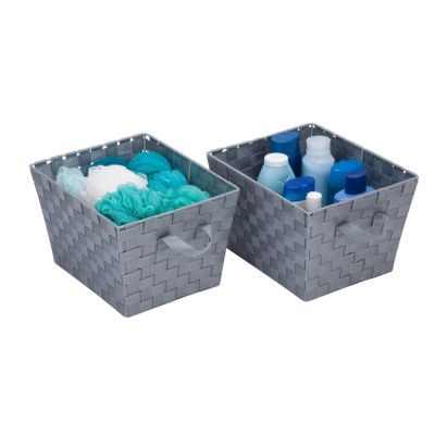 Honey Can Do - Set of 2 Woven Baskets, Gray