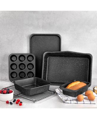 Granite Stone Diamond - StackMasater 6-Piece Mineral and Diamond Infused Nonstick Space Saving Stackable Bakeware Set