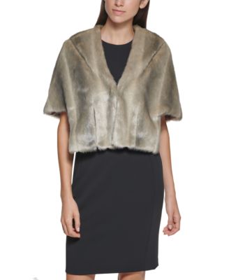 Eliza J - Faux-Fur Shrug