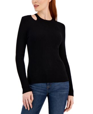 INC International Concepts - Women's Cutout Crewneck Sweater
