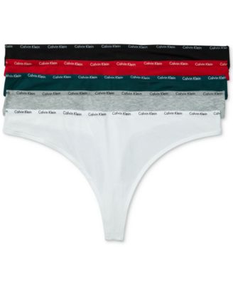 Calvin Klein - 5-Pk. Women's Signature Logo Thong QD3712