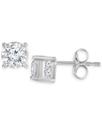 TruMiracle - Diamond Stud Earrings (3/4 ct. t.w.) in 14k White or Yellow Gold