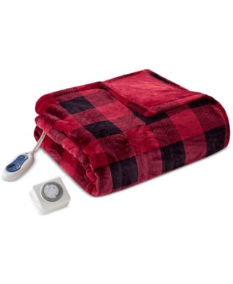 Sleep Philosophy - Oversized Buffalo Check 60" x 70" Electric Plush Throw