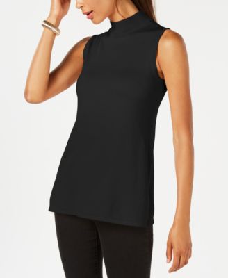 JM Collection - Sleeveless Mock-Turtleneck Sweater