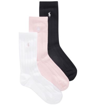 Polo Ralph Lauren - Little & Big Girls 3-Pk. Ribbed Socks