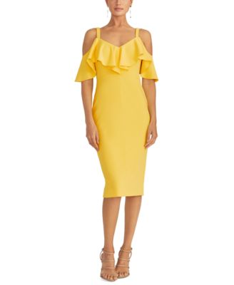 RACHEL Rachel Roy - Off The Shoulder V-Neck Ruffle Dress