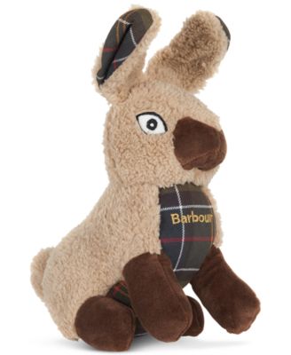 Barbour - Stuffed Plaid Logo Squeaker Rabbit Dog Toy