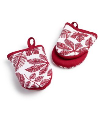 The Cellar - Harvest 2-Pc. Leaf-Print Mini Oven Mitts