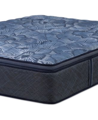 Serta - Perfect Sleeper Cobalt Calm 15" Plush Pillow Top Mattress Set-Twin