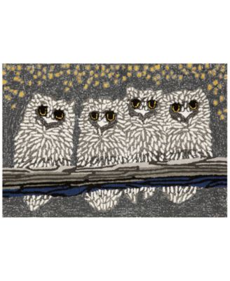 Liora Manne' - Front Porch Indoor/Outdoor Owls Night 2'6'' x 4' Area Rug