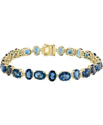 LALI Jewels - London Blue Topaz Tennis Bracelet (29-1/3 ct. t.w.) in 14k Gold