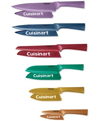 Cuisinart - Color Metallic-Coated 12-Pc. Knife Set with Blade Guards