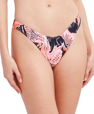 BCBGeneration - On Your Tracks Printed Scoop Bikini Bottoms