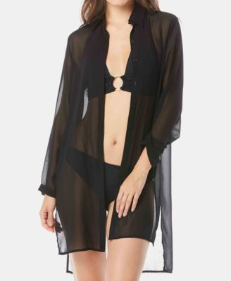 Carmen Marc Valvo - Tie-Front Shirt Cover-Up