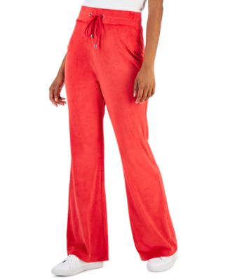 INC International Concepts - Women's Velour High-Rise Flare-Leg Pants