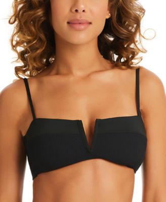 Sanctuary - Women's Solid Sandbar V-Wire Tie-Back Bikini Top