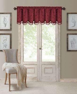 Elrene - Mia Jacquard 52" x 19" Scalloped Blackout Valance