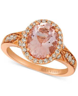 Le Vian - Morganite (1-3/4 ct. t.w.) and Diamond (3/8 ct. t.w.) Ring in 14k Rose Gold