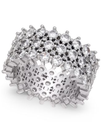 INC International Concepts - Silver-Tone Pav&eacute; Ring