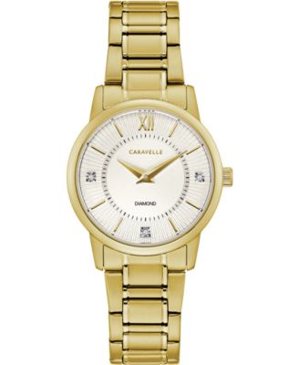 Caravelle - Women's Gold-Tone Stainless Steel Bracelet Watch 30mm