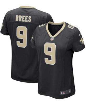 Nike - Women's Drew Brees Black New Orleans Saints Game Player Jersey