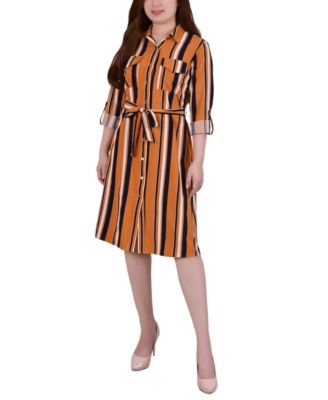NY Collection - Petite Printed Shirtdress