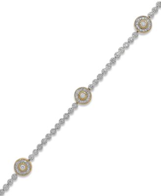 Macy's - Diamond Circle Bracelet in 14k Gold over Sterling Silver (1/2 ct. t.w.)