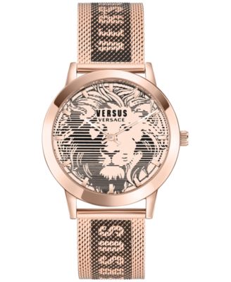 Versus Versace - Men's Barbes Domus Two-Tone Stainless Steel Mesh Bracelet Watch 40mm