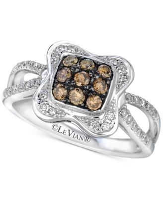 Le Vian - Diamond Cluster Ring (1/2 ct. t.w.) in 14k White Gold